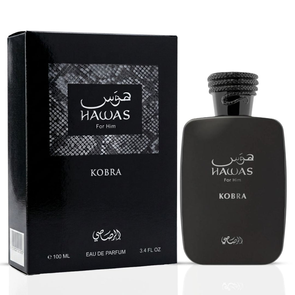 🐍 HAWAS KOBRA FOR HIM — RASASI | Jengibre, Té Verde y Ámbar · 100 ml