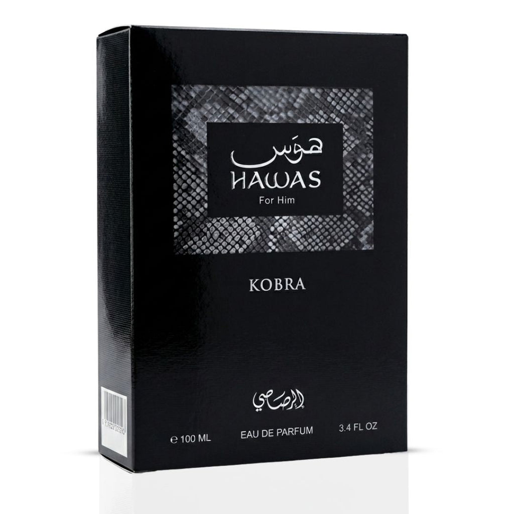 🐍 HAWAS KOBRA FOR HIM — RASASI | Jengibre, Té Verde y Ámbar · 100 ml
