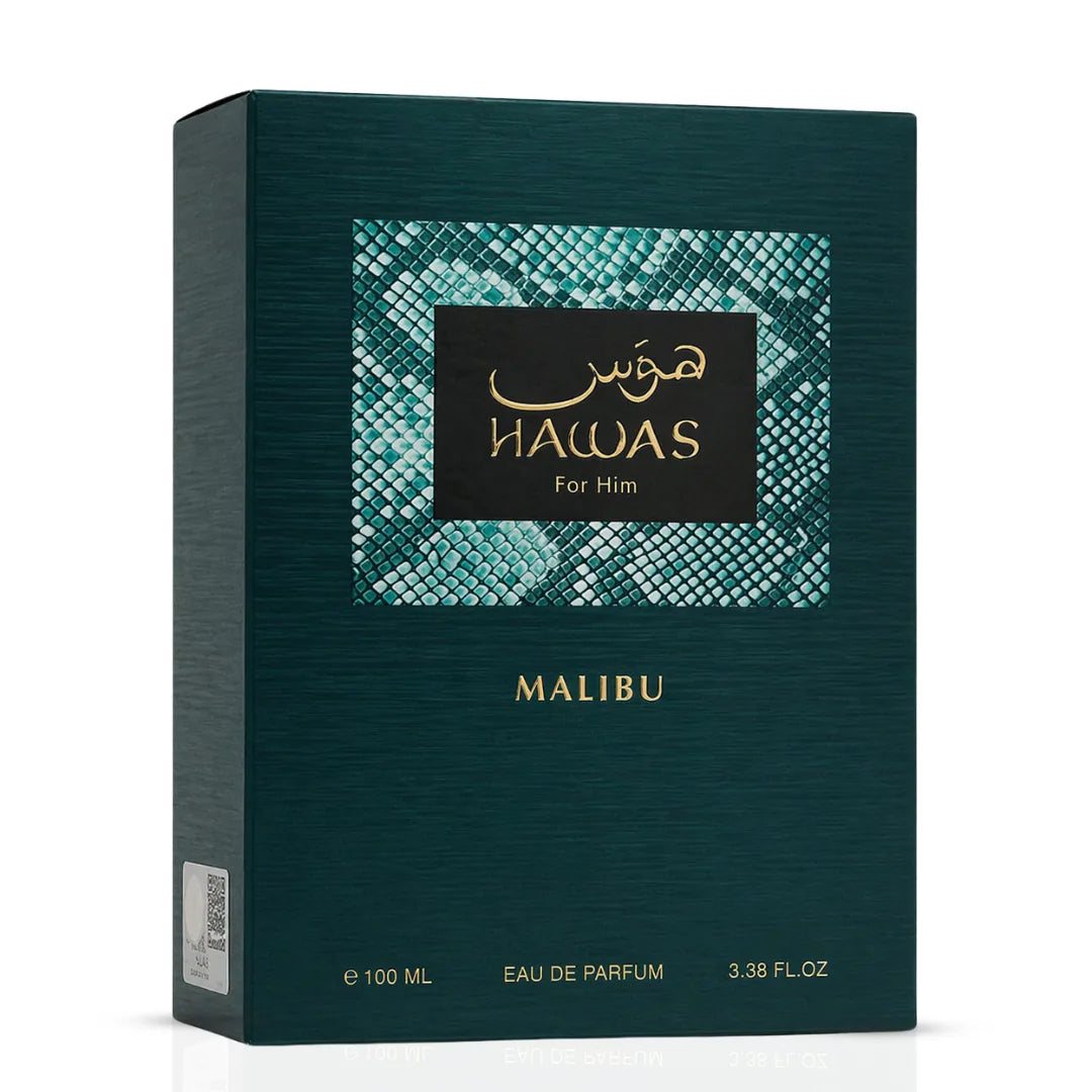 🌴 HAWAS MALIBU FOR HIM — RASASI | Piña, Cítricos y Ámbar · 100 ml