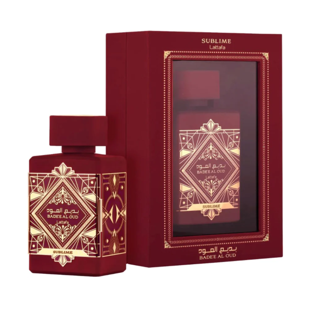 🍎 BADE’E AL OUD SUBLIME — LATTAFA | Manzana, Lichi y Vainilla · Unisex · 100 ml